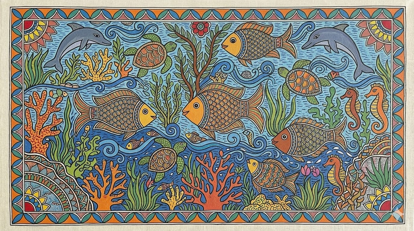 Madhubani — Underwater Life